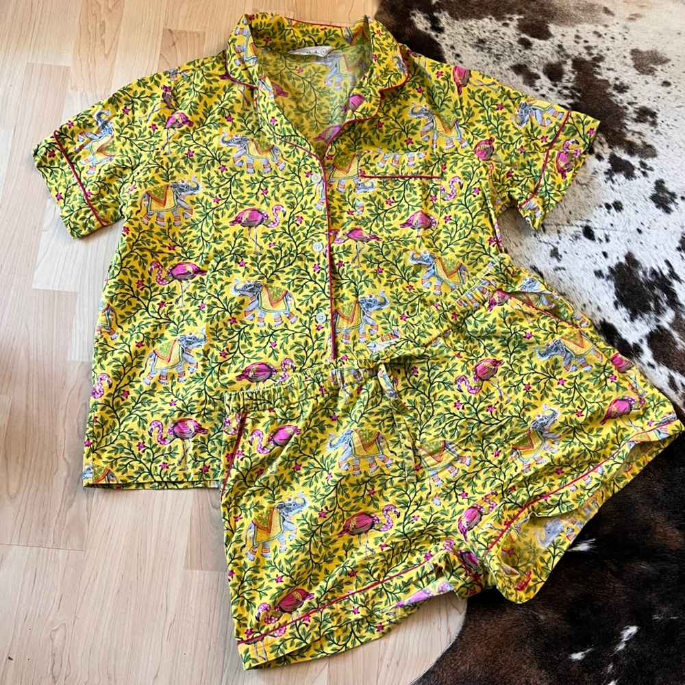 PRINTFRESH 100% Organic Cotton Short Sleeve Sleepwear Set